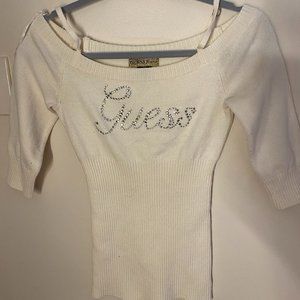 Vintage Rhinestone Guess Shirt 2000s Fashion